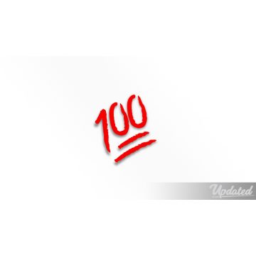 100 emoji matrica (piros)