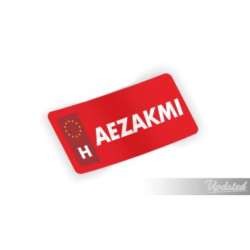   AEZAKMI szélvédő rendszám matrica autóstalis kitakarásra